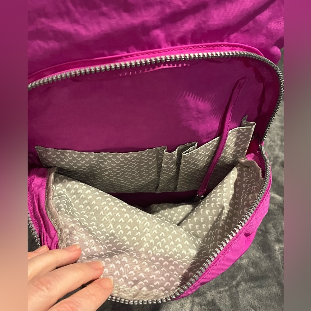 Kipling Pink Seoul Large Backpack new with tags Laptop sleeve - Picture 3 of 8